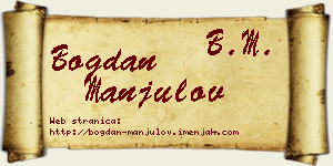 Bogdan Manjulov vizit kartica